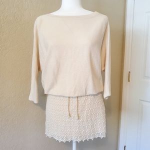 ZARA Ivory Bottom Lace Dress